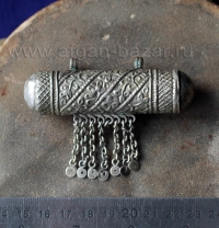 Старый индийский цилиндрический  амулет "Тавиз" Индия, Гуджарат или Раджастан, 2