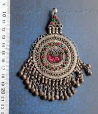 Афганское наголовное украшение "Тикка". Афганистан или Пакистан (Вазиристан), пуштуны, 20-й век, племенные украшения Кучи Афганское наголовное украшение "Тикка". Афганистан или Пакистан (Вазиристан), пу