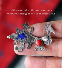 Заколка в виде птицы - авторская реплика афганского украшения 20 в. (Кучи, Хазарейцы, Белуджи). Автор - Емельянов Александр Заколка в виде птицы - авторская реплика афганского украшения 20 в. (Кучи, Хазар