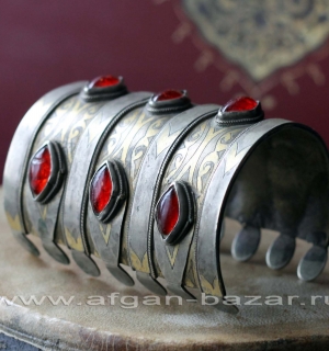 Туркменский браслет традиционной формы. Афганистан, начало 20-го века