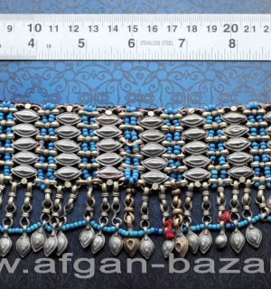 Афганская нашейная повязка-чокер - племенные украшения Кучи (Tribal Kuchi Jewelr