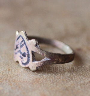 Афганское кольцо с эмалью, авторская реставрация