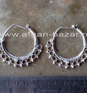 Афганские племенные серьги. Пакистан, современная работа (Tribal Kuchi jewelry)