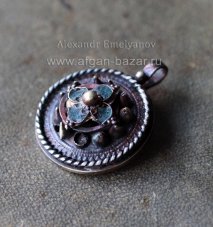 Подвеска в винтажном стиле из монеты по мотивам афганских племенных украшений. Автор - Александр Емельянов Подвеска в винтажном стиле из монеты по мотивам афганских племенных украшений. А
