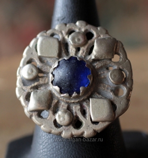 Афганское племенное кольцо с солярной символикой "Ангуштар" (Angushtar). Северо-