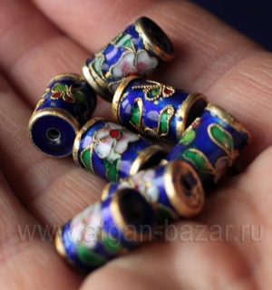 Бусина с перегородчатой эмалью. Китай, современная работа Бусина с перегородчатой эмалью. Китай, современная работа