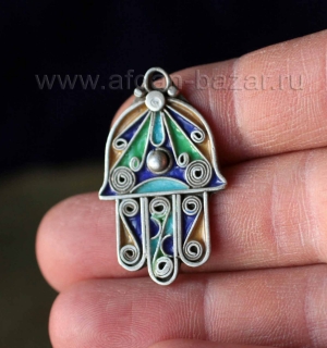 Традиционный амулет "Хамса" или "Хамеш". Марокко, Эссуэйра (?), современная рабо