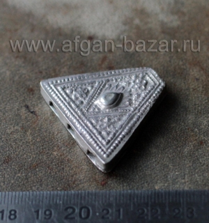 Старая бусина, коннектор-концевик от колье. Пакистан (Кашмир), 20-й век
