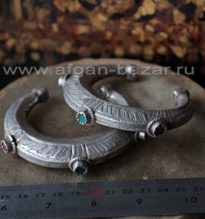 Пара традиционных афганских племенных браслетов (Tribal Kuchi Jewelry)