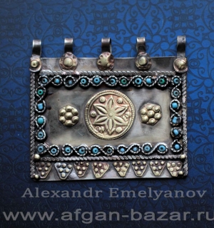 Подвеска пектораль в афганском стиле. Автор - Емельянов Александр. Авторское украшение Подвеска пектораль в афганском стиле. Автор - Емельянов Александр. Авторское ук