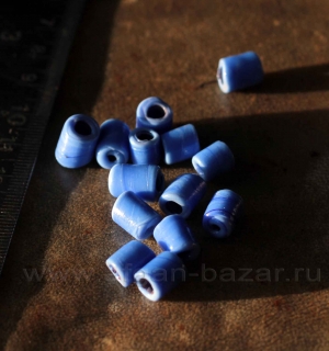 Бусины ручной работы из синего стекла. Турция, современная работа