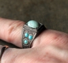 Афганский винтажный перстень с бирюзой или хризоколлой. Афганистан или Пакистан,