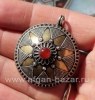 Туркменская подвеска с сердоликом Pendant in Kazakh style with aqeek carnelian. 