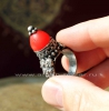 Старый бедуинский перстень. Йемен, 20 век. - Yemeni Tribal Ring with Coral 