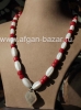 Колье - шиитский амулет "Kahraman" из винтажных стеклянных бусин и металлическим