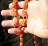 Колье-амулет "Kahraman" из винтажных сердоликовых бусин "Aqeek Sulaymani"