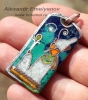 Александр Емельянов. Кулон "Атум". Медь, горячая перегородчатая эмаль