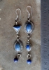 Серьги с лазуритом, сделанные из деталей старых афганских украшений