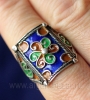 Марокканский перстень с горячей эмалью Марокко, Тизнит, современная работа