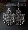 Турецкие серьги в восточном стиле -  Oriental Ottoman Style Silver plated Tribal